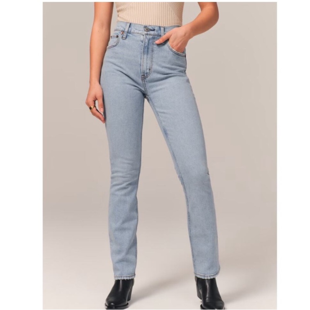 Abercrombie & Fitch 28 XL blue The 90s slim straight ultra high rise jeans